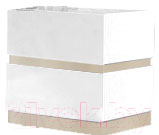 Прикроватная тумба Мебель-КМК Хилтон 2Я 0651.2 (дуб санома/белый глянец)