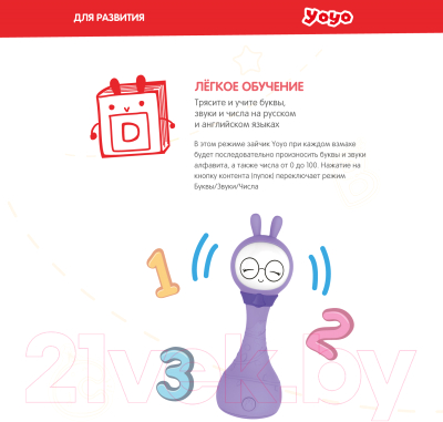 Интерактивная игрушка Alilo Умный зайка R1 Yoyo / 61038 (розовый)