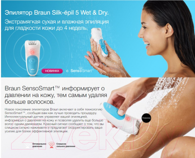 Эпилятор Braun Silk-epil 5-895BS + прибор для ухода за кожей