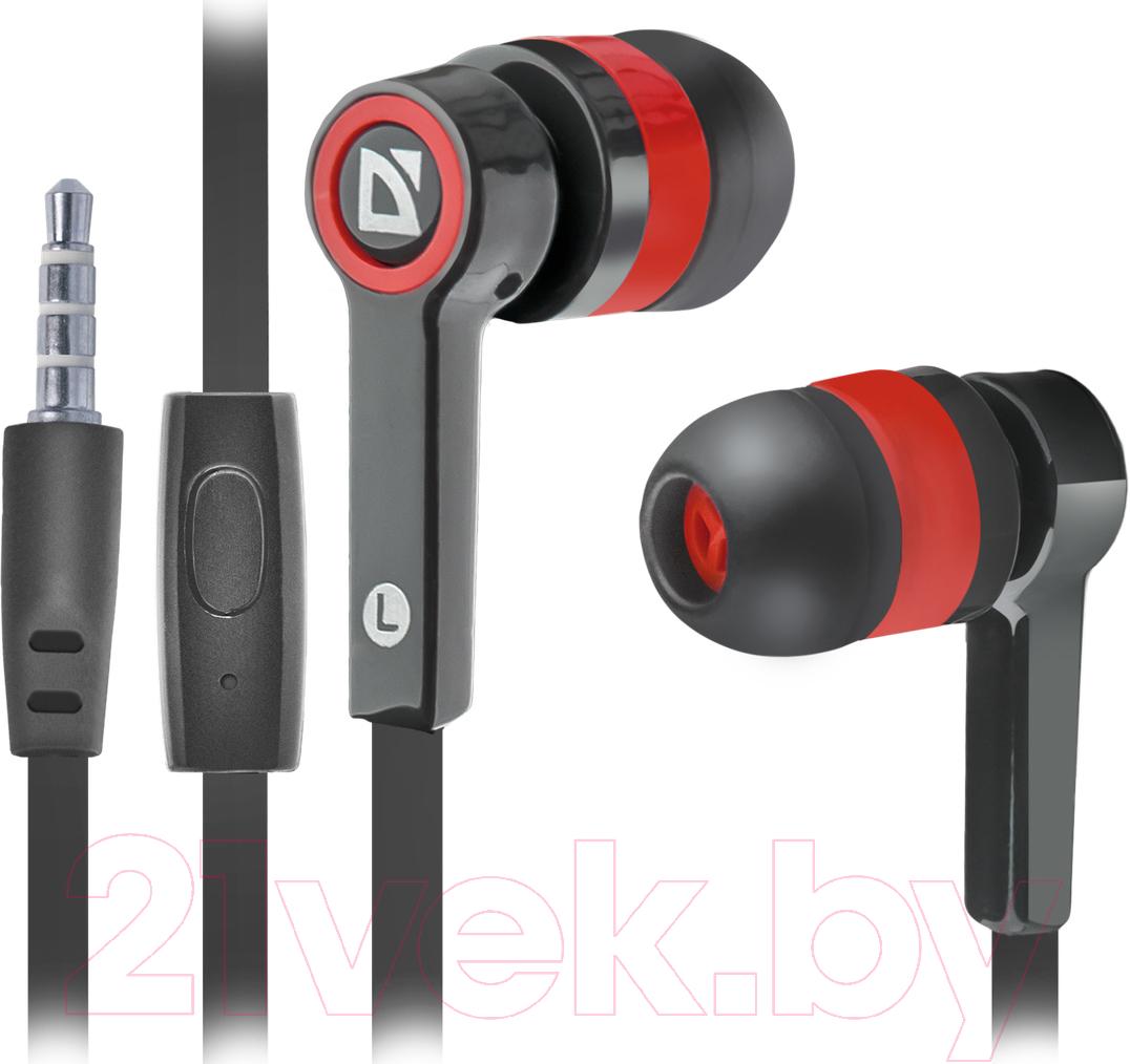 Наушники-гарнитура Defender Pulse 420 / 63424 (красный)