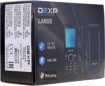 Мобильный телефон DEXP Larus E1 (черный) - упаковка