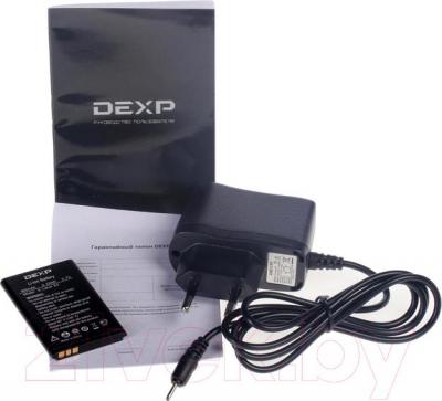 Мобильный телефон DEXP Larus E3 (черный) - комплектация