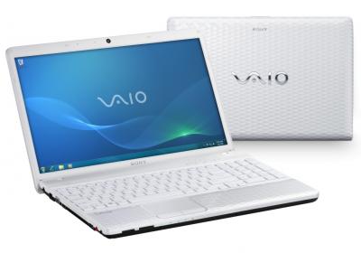 Ноутбук Sony VAIO VPC-EH2E1R/W - спереди и сзади