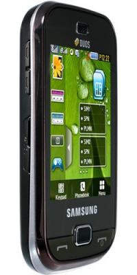 Мобильный телефон Samsung B5722 Brown - общий вид