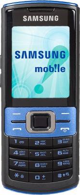 Мобильный телефон Samsung C3011 Black with Blue (GT-C3011 EBASER) - вид спереди
