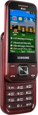 Мобильный телефон Samsung C3752 Red (GT-C3752 WRASER) - общий вид