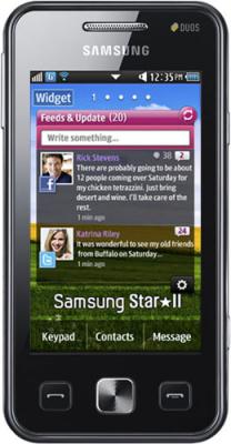 Мобильный телефон Samsung C6712 Star II Duos Black (GT-C6712 LKASER) - вид спереди