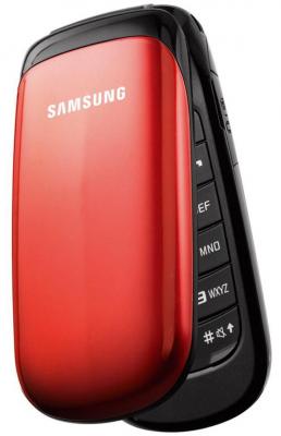 Мобильный телефон Samsung E1150 Red (GT-E1150 RRISER) - в полуоткрытом виде