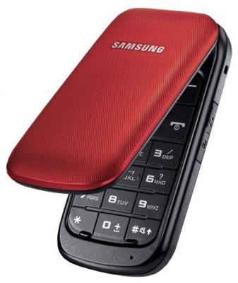 Мобильный телефон Samsung E1195 Red (GT-E1195 RRASER) - в полуоткрытом виде