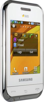 Мобильный телефон Samsung E2652 Champ White - вид сбоку
