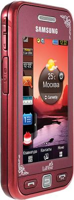 Мобильный телефон Samsung S5230 Star Wine Red with Pattern (GT-S5230 GRMSER) - вид сбоку