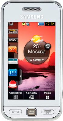 Мобильный телефон Samsung S5230 Star White (GT-S5230 OWMSER) - вид спереди