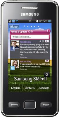 Мобильный телефон Samsung S5260 Star II Black (GT-S5260 OKASER) - вид спереди