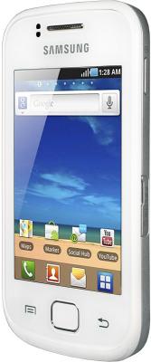 Смартфон Samsung S5660 Galaxy Gio White (GT-S5660 SWASER) - вид сбоку