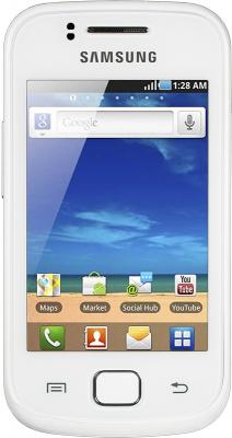 Смартфон Samsung S5660 Galaxy Gio White (GT-S5660 SWASER) - вид спереди