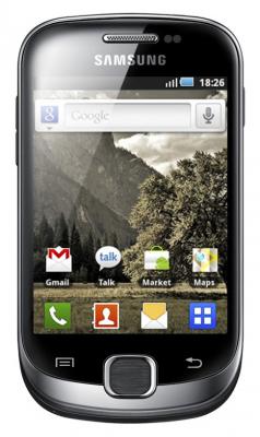 Смартфон Samsung S5670 Galaxy Fit Black (GT-S5670 HKASER) - вид спереди