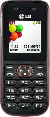 Мобильный телефон LG A100 Red - вид спереди