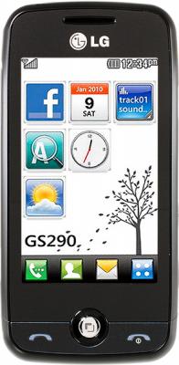 Мобильный телефон LG GS290 Black - вид спереди