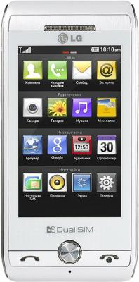 Мобильный телефон LG GX500 White - вид спереди