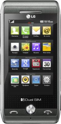 Мобильный телефон LG GX500 Black - вид спереди