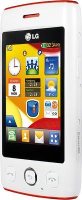 Мобильный телефон LG T300 White - вид сбоку