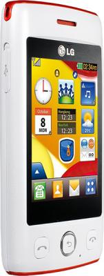 Мобильный телефон LG T300 White - вид сбоку