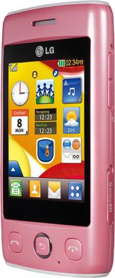 Мобильный телефон LG T300 Pink - вид сбоку