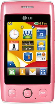 Мобильный телефон LG T300 Pink - вид спереди