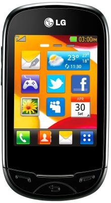 Мобильный телефон LG T500 Black - общий вид