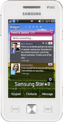 Мобильный телефон Samsung C6712 Star II DUOS White (GT-C6712 RWASER) - вид спереди