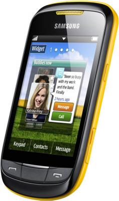 Мобильный телефон Samsung S3850 Corby II Yellow - общий вид