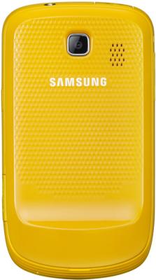 Мобильный телефон Samsung S3850 Corby II Yellow - вид сзади