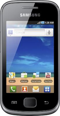Смартфон Samsung S5660 Galaxy Gio Dark Silver (GT-S5660 DSASER) - вид спереди