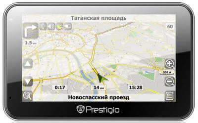 GPS навигатор Prestigio GeoVision 5500 (PGPS5500CIS4SMNV) - фронтальный вид