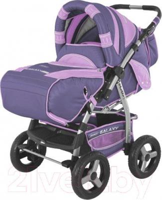 Детская универсальная коляска Adamex Galaxy (фиолетовый) - общий вид