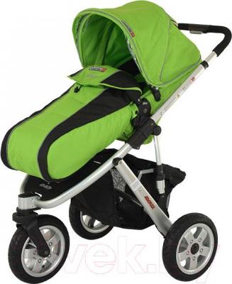 Детская универсальная коляска Adamex Quatro 3 (2 в 1) (зеленый) - общий вид
