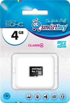 Карта памяти SmartBuy microSDHC (Class 4) 4 Gb (SB4GBSDCL4-00) - общий вид