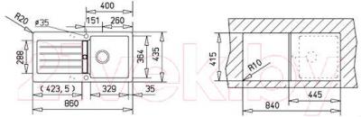 Мойка кухонная Teka Kea 45 B-TG / 40143345 (карбон)