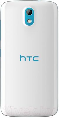 Смартфон HTC Desire 526G Dual (бело-голубой) - вид сзади