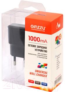 Зарядное устройство сетевое Ginzzu GA-3105UB (черный) - в упаковке