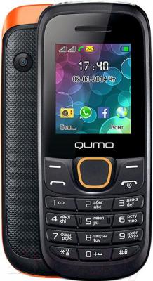 Мобильный телефон Qumo Push 184 (оранжевый) - с задней панелью