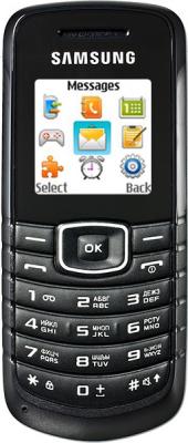 Мобильный телефон Samsung E1080 Black (GT-E1080 ZKWSER) - вид спереди