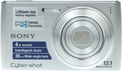 Компактный фотоаппарат Sony Cyber-shot DSC-W510 Silver - вид спереди