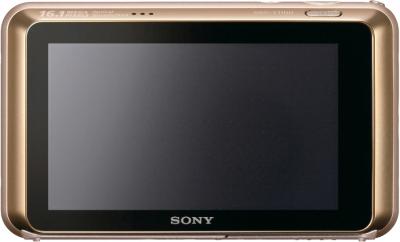 Компактный фотоаппарат Sony DSC-T110D (DSCT110DN.CEE2) Gold - вид сзади