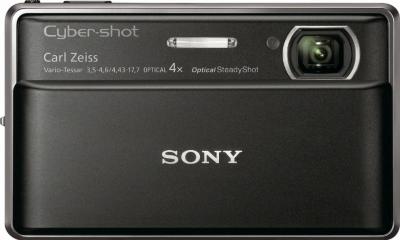 Компактный фотоаппарат Sony Cyber-shot DSC-TX100V Black - вид спереди