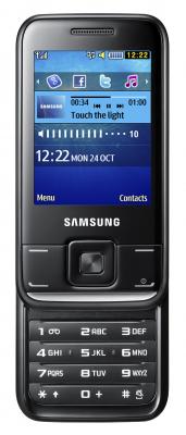 Мобильный телефон Samsung E2600 Black (GT-E2600 ZKASER) - вид спереди