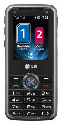 Мобильный телефон LG GX200 Black - вид спереди