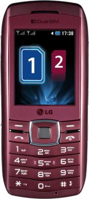 Мобильный телефон LG GX300 Wine-Red - вид спереди