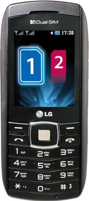 Мобильный телефон LG GX300 Black - вид спереди