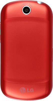 Смартфон LG P350 Red - вид сзади